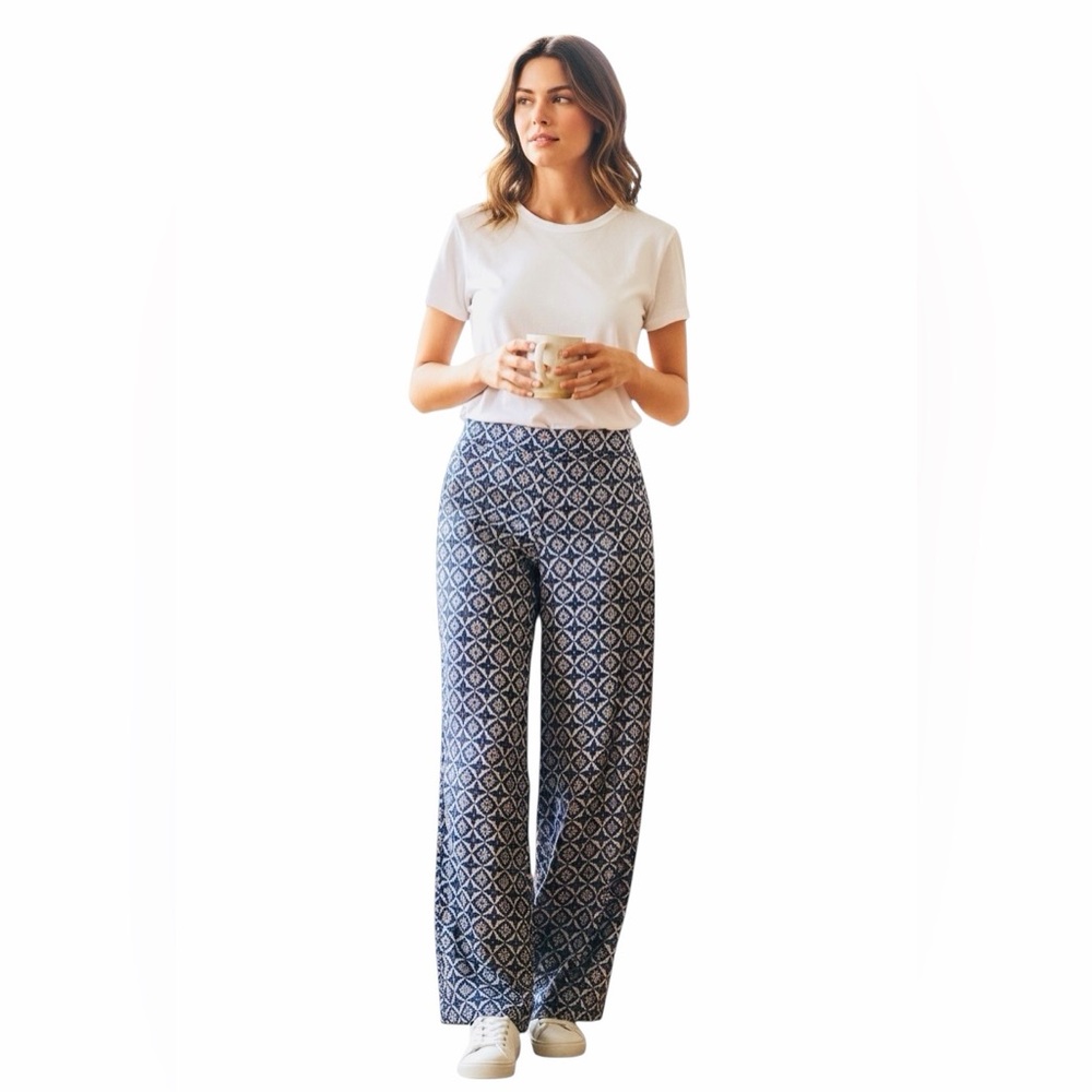 MAX STUDIO SATIN WIDE LEG PANT.